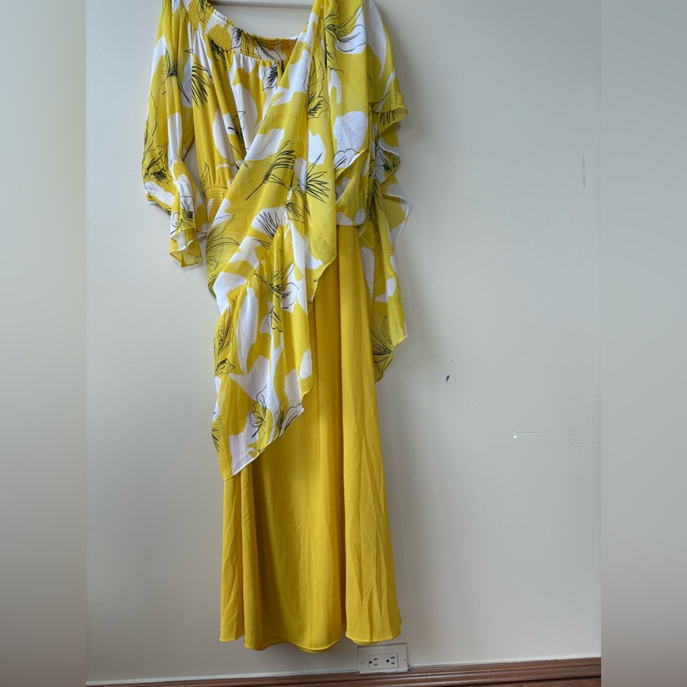 NWOT - Chico's - Yellow and White Floral Maxi Dress - SIZE 14 - Picture 14 of 16